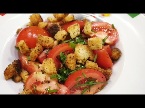 Vidéo: Salade De Légumes Et Croûtons à L'ail