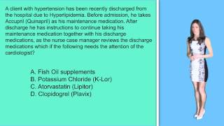 NCLEX Question: Ace Inhibitor Discharge Instructions