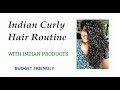 Indian Curly/Wavy Hair Wash Day Routine | Styling Curly Hair | Curly Girl Method | Budget friendly|