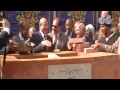 محافظ الجيزة يضع حجر الاساس