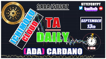 🧸 ADA CARDANO 13 SEPTEMBER  $ADA Technical Analysis - price prediction - How to use Ichimoku Cloud
