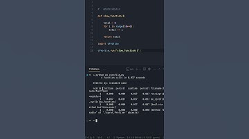 Is your Python code SLOW!? Use cProfile #pythontips