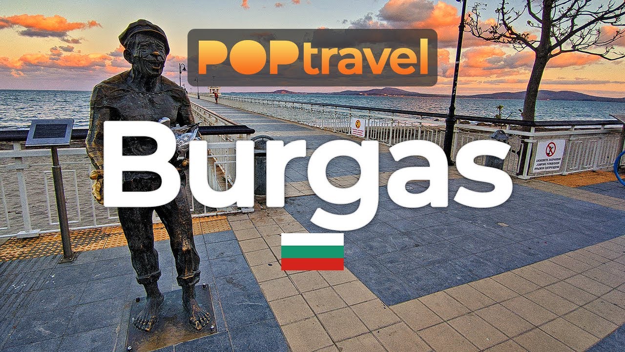 БУРГАС, Болгария 🇧🇬 - Вечерняя прогулка - Пешеходный тур в 4K с субтитрами