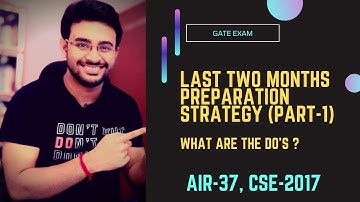 Gate Preparation Strategy for last 2 months | What are the Do