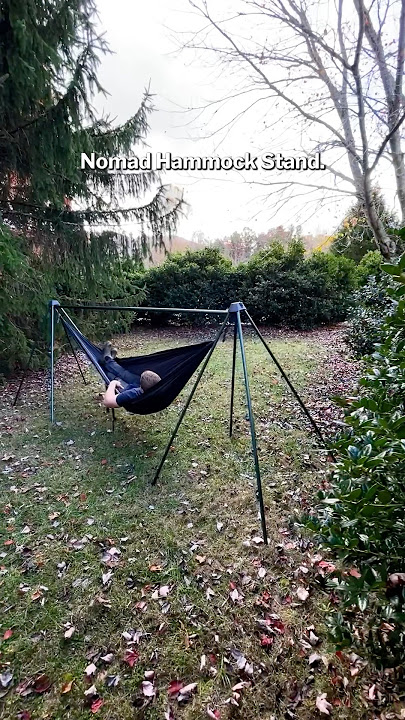 New! The Nomad Hammock Stand makes hammock camping easier than ever. #hammockstand #hammockcamping