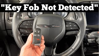 how to start a 2011 - 2021 chrysler 300 with key fob not detected - dead key fob won't start car