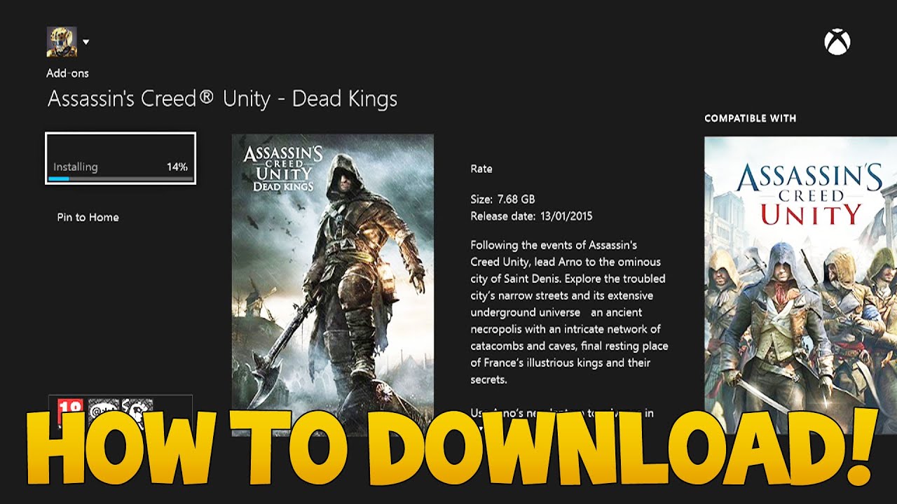 Assassin's Creed Unity: Dead Kings DLC (How to Download it) DLC