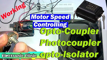 Arduino uno Electronics tutorial phototransistor Optocoupler or Opto-isolator working & use "motor"