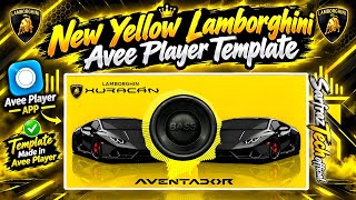 New Yellow Lamborghini Avee Player Template | BASS Speaker Visualizer Template | Free Download