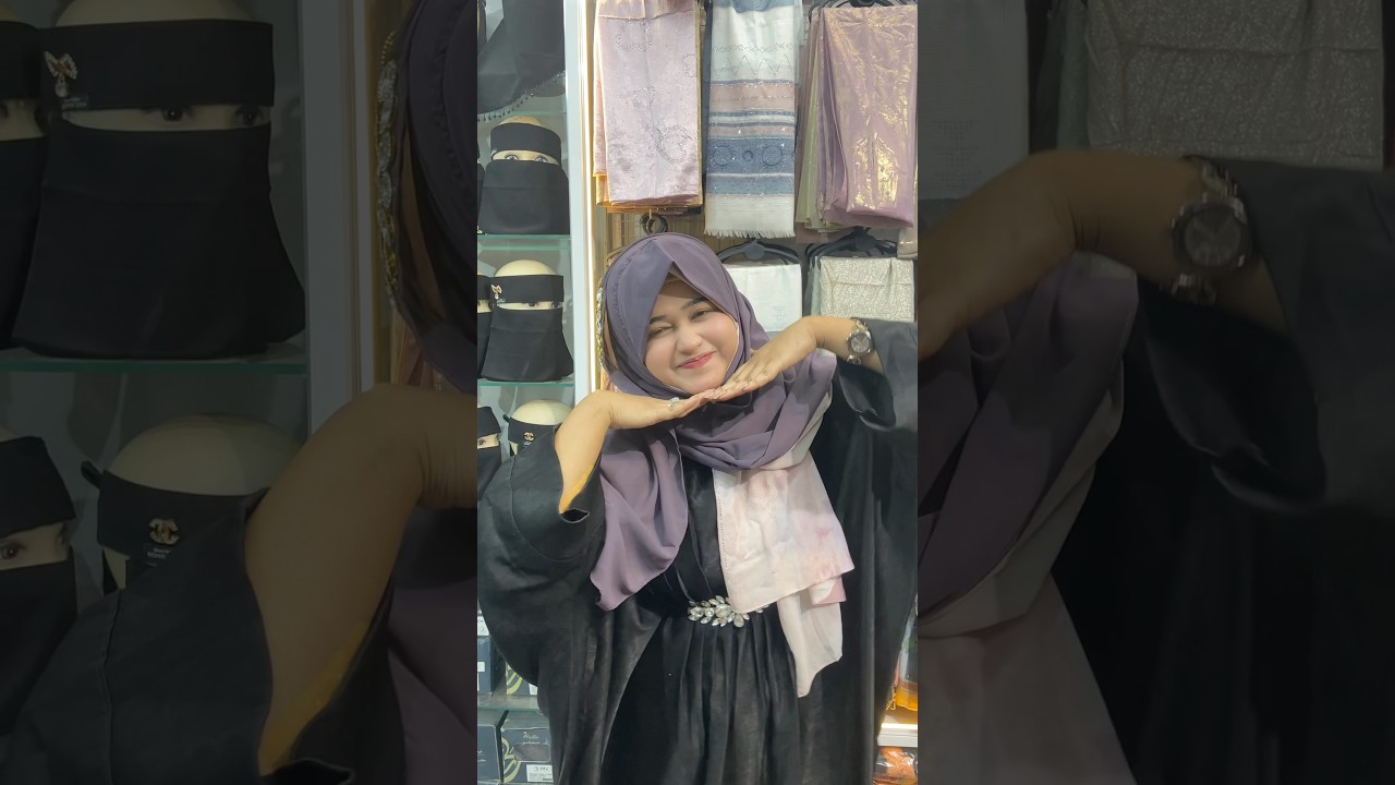 Premium hand work, hijab available in store 