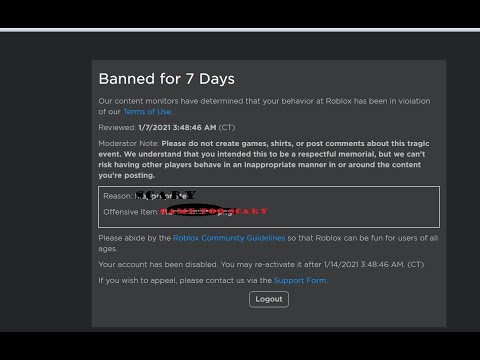 I Got Banned From Roblox Just For Making A Scary Game C I Just Got Banned Only For 7 Days D Youtube - roblox dryswagman got banned