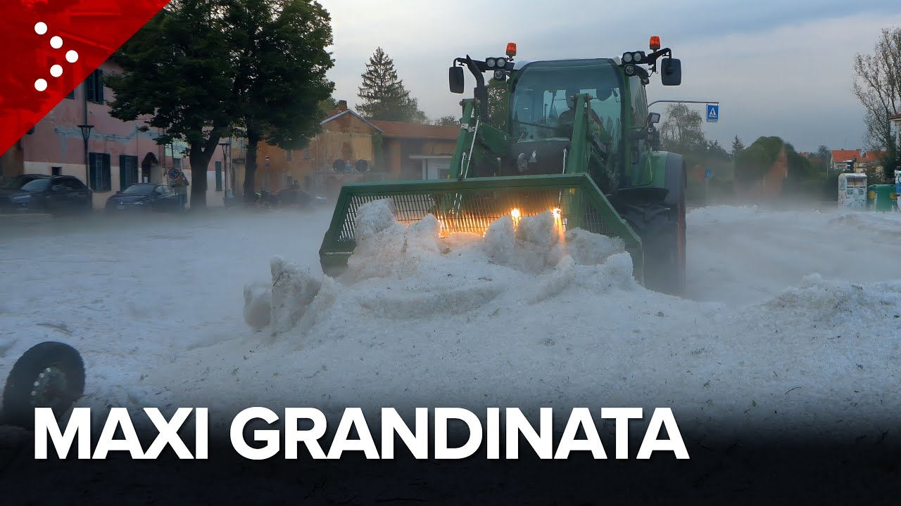 Maxi grandinata sulla provincia di Alessandria: a Quattordio ruspe in azione (7 luglio 2024)