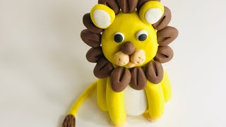 Clay lion 🦁/how to make clay lion/clay sher/#craftzone #clayanimal #fun #youtube#funforkidsvideos screenshot 3