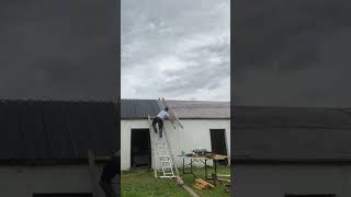 Trippy clouds while roofing!!!