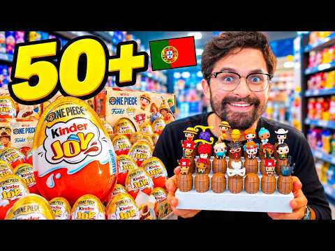I Bought Over 50 One Piece Kinder Eggs in Portugal! 😱