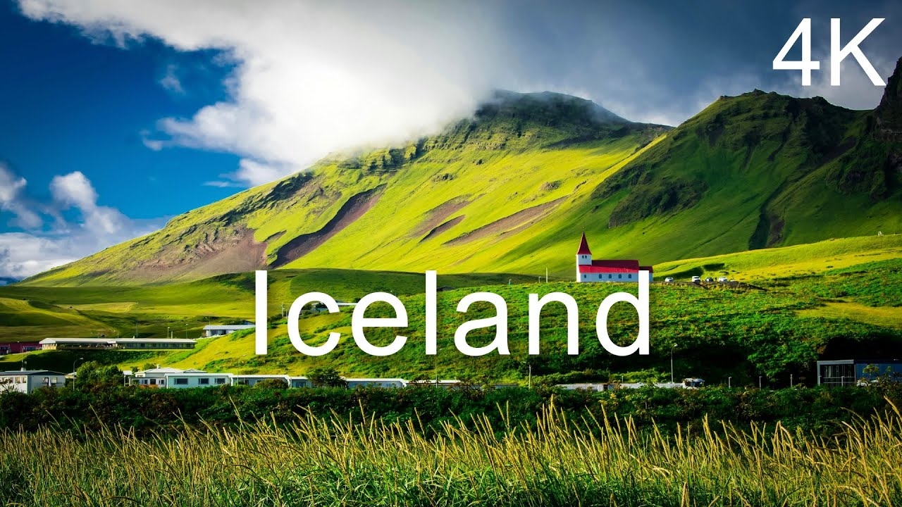 Исландия 4K: потрясающие виды с расслабляющей музыкой для души, снятия стресса и йоги.