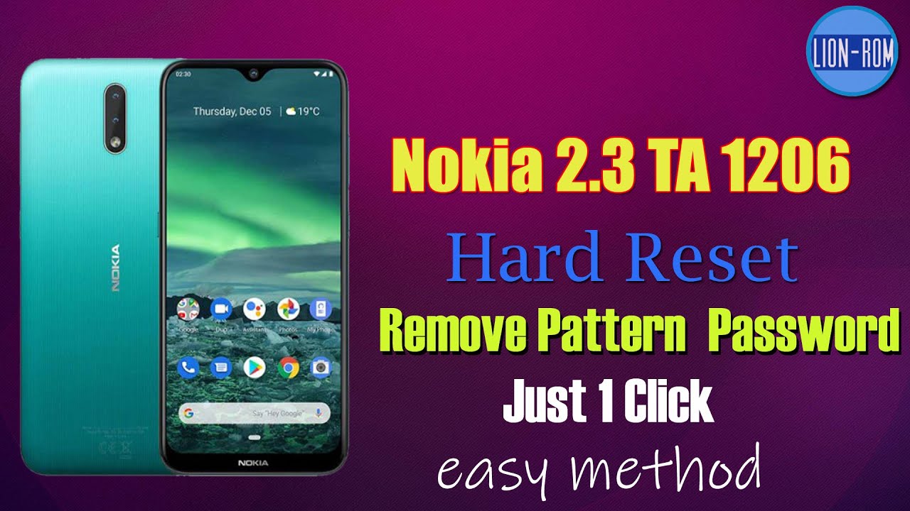 nokia 2.3 hard reset password