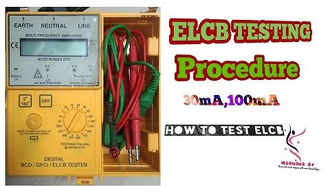 ELCB Testing Procedure