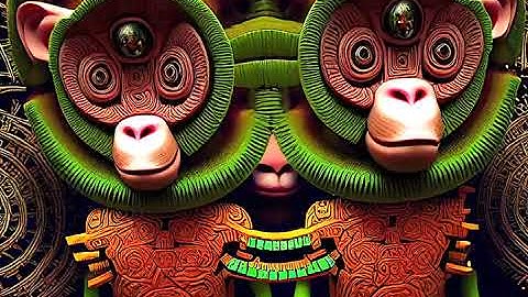 Deforum v0.4 3D Ai Animation testing - Monkey Temple 4K