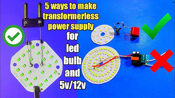 top 5 unique ideas | transformerless power supply | how to make power supply without transformer