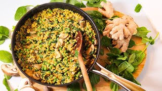 Cheater’s 15 minute mushroom risotto – Easy Cheesy Vegetarian