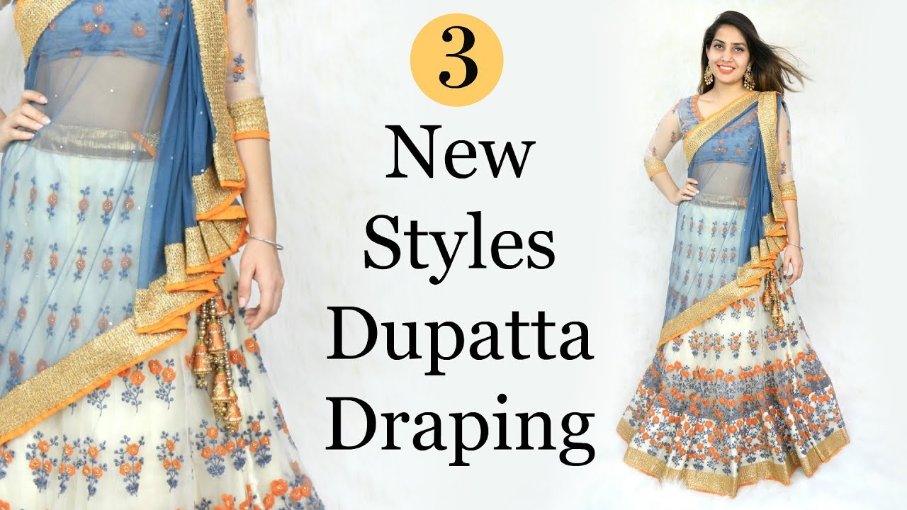 3 New Styles Of Dupatta Draping How To Wear Lehenga Perfectly