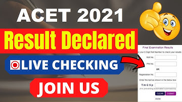 ACET 2021 December Result (Declared) - Know How To Check ACET 2021 December Result