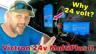 'WHY 24 VOLT?' Victron Energy MultiPlusII 2X 120V, 3000VA 24Volt pure sign wave inverter!