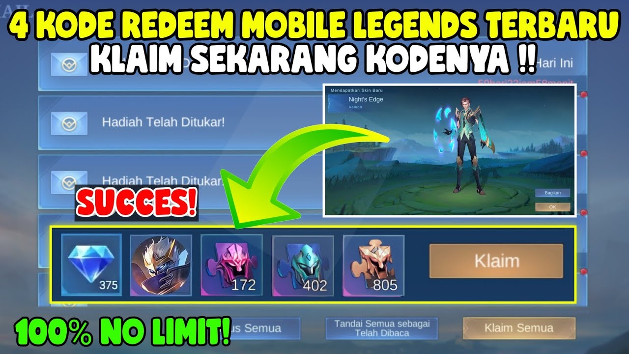 UPDATE 4 KODE REDEEM ML TERBARU KODE REDEEM MOBILE LEGENDS KODE REDEEM ...