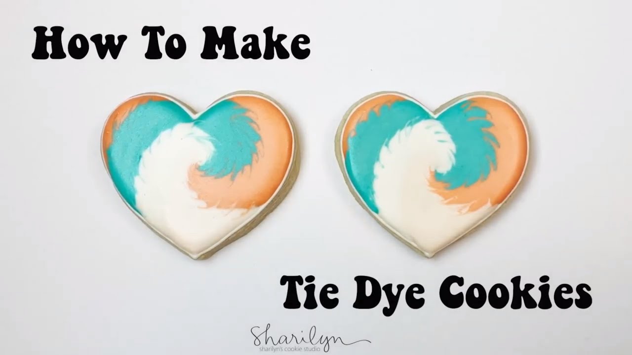How To Decorate Tie Dye Sugar Cookies With Royal Icing Youtube