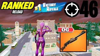 46 Elimination Solo Vs Squads Ranked RELOAD Elite Gameplay Wins (Fortnite PS4 Controller On PC)