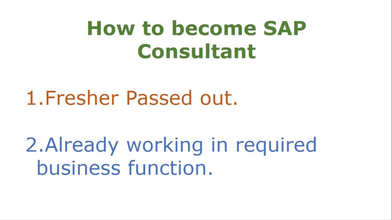 How To Become Sap Solution Architect