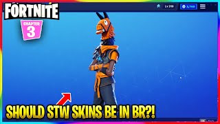 SHOULD FORTNITE STW SKINS BE AVAILABLE IN BR?! | #shorts screenshot 3