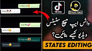 Trending TikTok WhatsApp Massage States Editing | WhatsApp Text Lyrics Editing | Usama Rajput. screenshot 2