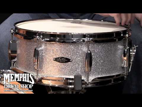 C&C Custom 14 x 5.5 Player Date I Snare Drum - Silver Sparkle