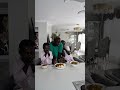 Serving lunch to my kids. 