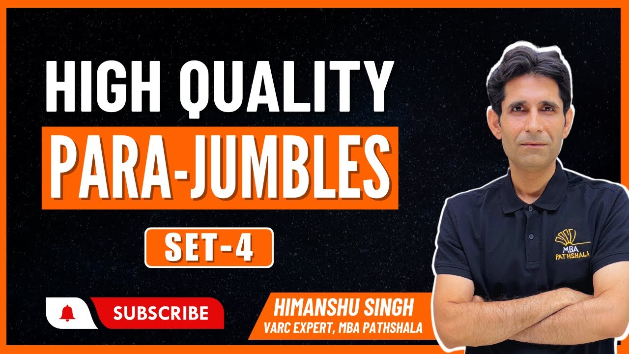 CAT 2024 | High Quality Para Jumbles Set 4 | | Himanshu Sir | MBA ...