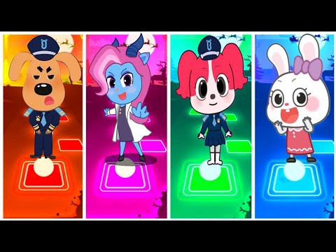 TILES HOP FUN 🎶 SHERIFF LABRADOR 🆚️ DR.ANTEL 🆚️ SHERIFF PAPILLON 🆚️ LITTLE ROBBIT... WHO IS BEST? 🫶🫶