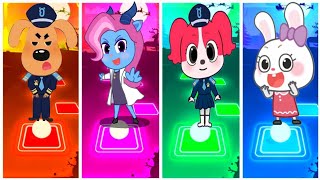 TILES HOP FUN 🎶 SHERIFF LABRADOR 🆚️ DR.ANTEL 🆚️ SHERIFF PAPILLON 🆚️ LITTLE ROBBIT... WHO IS BEST? 🫶🫶