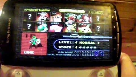 App Review #2 of SUPER SMASH BROS ON N64oid on XPERIA PLAY and GAMEBOID and N64oid LINK