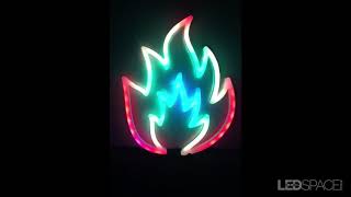 LED Flame - Custom Made Flame With Digital LED Strip