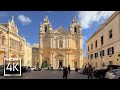 4K HDR WALK in 🇲🇹 Mdina, MALTA // Relaxing Walking Tour in the heart of The Medieval Town