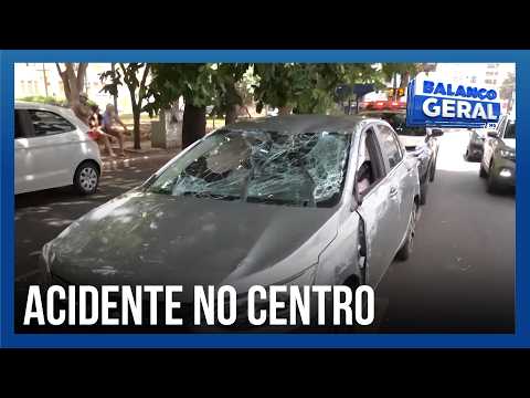 Capotamento no Centro de Uberlândia mobiliza equipe do Balanço Geral