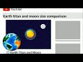 Earth Titan Moon Size Comparison #shortsindia
