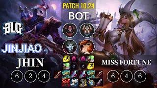 BLG Jinjiao Jhin vs Miss Fortune Bot - KR Patch 10.24