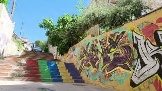 Walking Tour through Jabal Amman Old Stairs Close to Rainbow Street [4K]