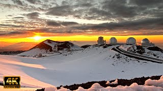 Driving to the summit of Mauna Kea for sunset and to identify the observatories.