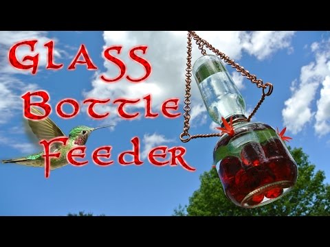 Ant-proof hummingbird feeders made from bottles!