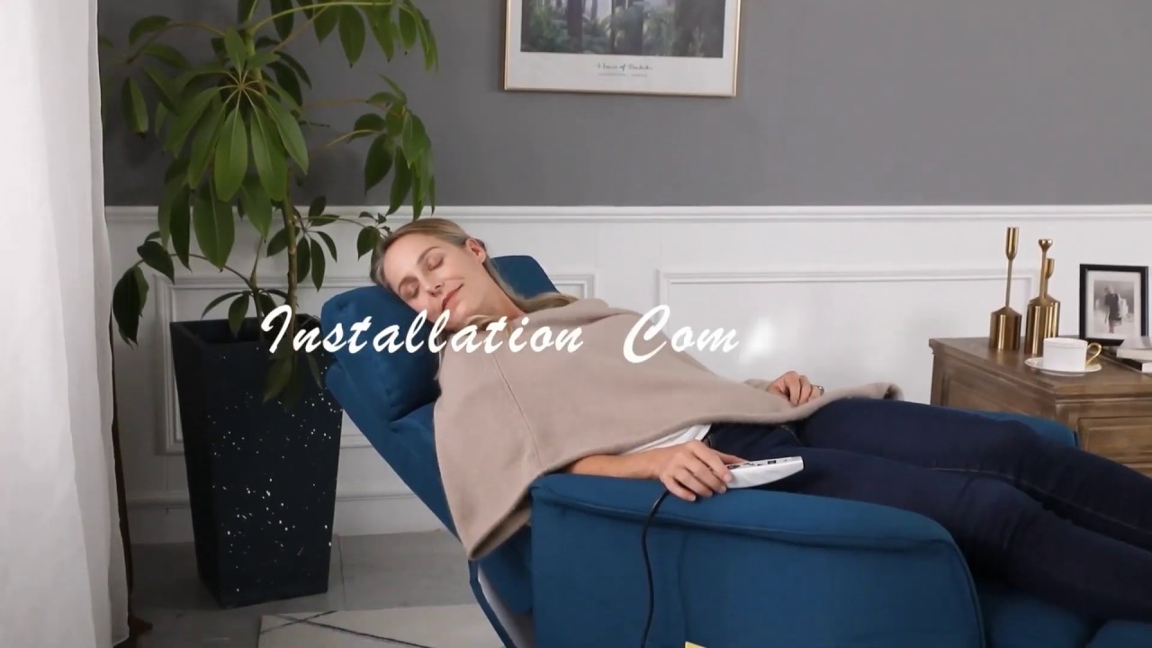 ERGOREAL Power Lift Recliner Installation video Blue Green YouTube