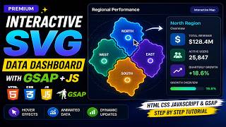 Build Interactive SVG Data Dashboard with GSAP | HTML CSS JavaScript Tutorial